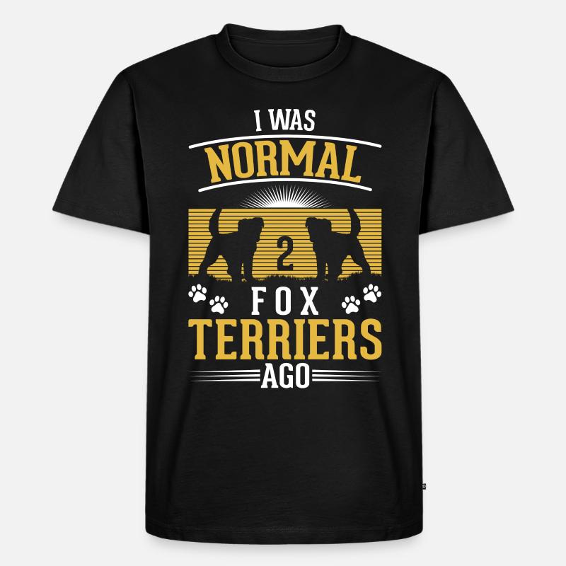 Foxterrier Drahthaar Geschenk - Männer Premium Bio T-Shirt - Schwarz