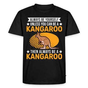 Always be yourself Kangaroo Australia Kangaroo - Men's Premium Organic T-Shirt - black - Front - Nico (187cm)