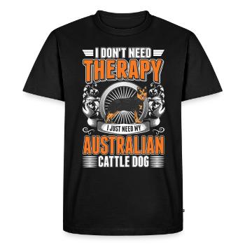Australian Cattle Dog Therapy - Men's Premium Organic T-Shirt - black - Front - Nico (187cm)