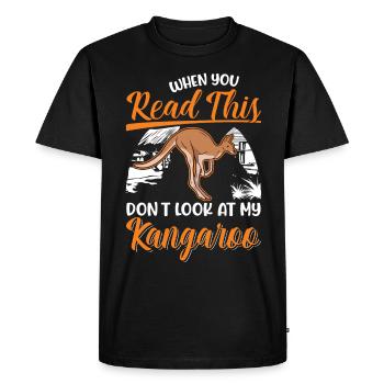 Australian Kangaroo Australia Kangaroo - Men's Premium Organic T-Shirt - black - Front - Nico (187cm)