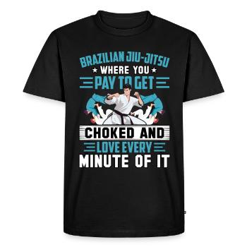 Jiu-Jitsu Brésilien BJJ - T-shirt Premium bio Homme - noir - Devant - Nico (187cm)