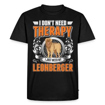 Thérapie Leonberg - T-shirt Premium bio Homme - noir - Devant - Nico (187cm)