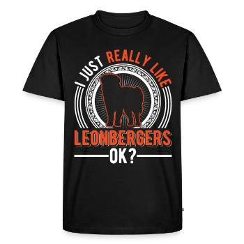 J’aime bien Leonberg - T-shirt Premium bio Homme - noir - Devant - Nico (187cm)
