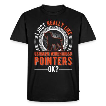 Cadeau allemand à poil dur - T-shirt Premium bio Homme - noir - Devant - Nico (187cm)