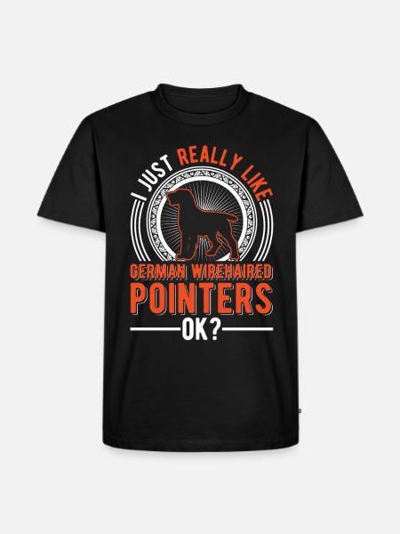 Deutsch Drahthaar Geschenk - Männer Premium Bio T-Shirt - Schwarz