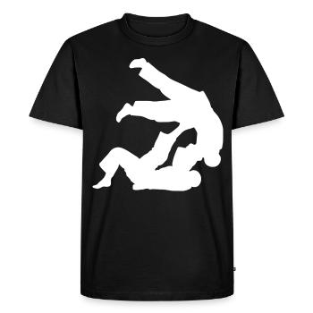 Jiu-Jitsu Brésilien BJJ - T-shirt Premium bio Homme - noir - Devant - Nico (187cm)