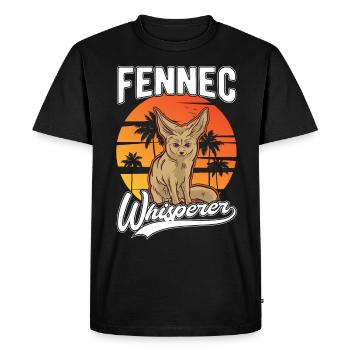 Fennec Whisperer Fennec Desert Fox - Men's Premium Organic T-Shirt - black - Front - Nico (187cm)