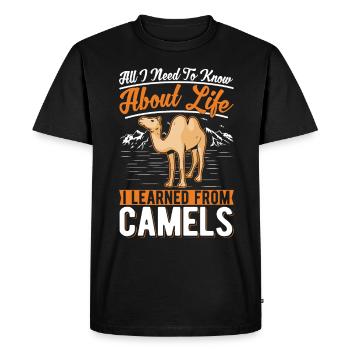 Camel Lover Egypt - Men's Premium Organic T-Shirt - black - Front - Nico (187cm)