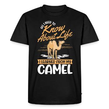 Camel Lover Egypt - Men's Premium Organic T-Shirt - black - Front - Nico (187cm)