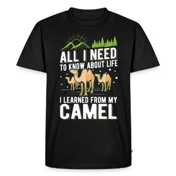 Camel Lover Egypt - Men's Premium Organic T-Shirt - black - Front - Nico (187cm)