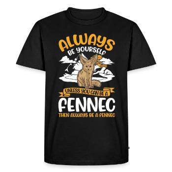 Always be yourses Fennec Desert Fox Fennec - Men's Premium Organic T-Shirt - black - Front - Nico (187cm)
