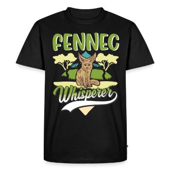 Fennec Whisperer Fennec Desert Fox - Men's Premium Organic T-Shirt - black - Front - Nico (187cm)