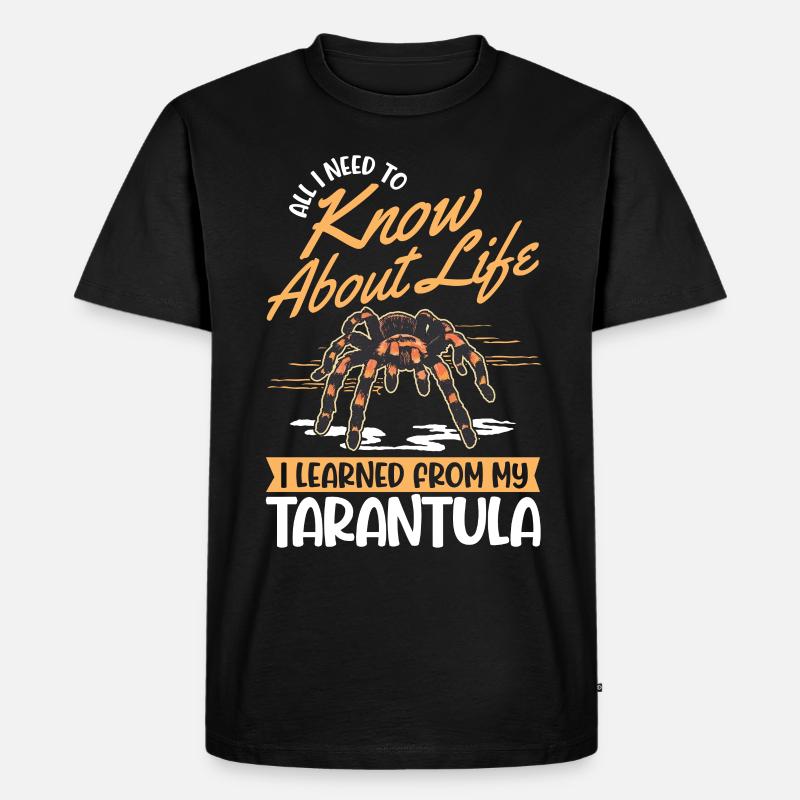 Tarantel Spinne Tarantula - Männer Premium Bio T-Shirt - Schwarz