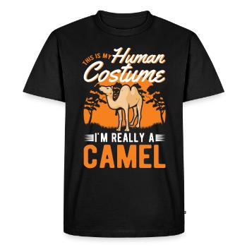 Camel Costume Halloween Egypt - Men's Premium Organic T-Shirt - black - Front - Nico (187cm)