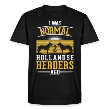 J’étais normal il y a 2 Hollandse Herders - T-shirt Premium bio Homme - noir - Devant - Nico (187cm)