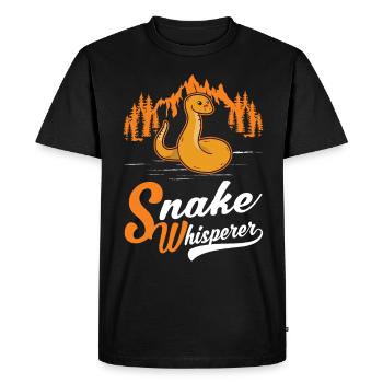 Serpents Chuchoteur Amoureux des Serpents - T-shirt Premium bio Homme - noir - Devant - Nico (187cm)