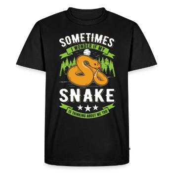 Propriétaire de serpent Serpent des blés Serpent - T-shirt Premium bio Homme - noir - Devant - Nico (187cm)