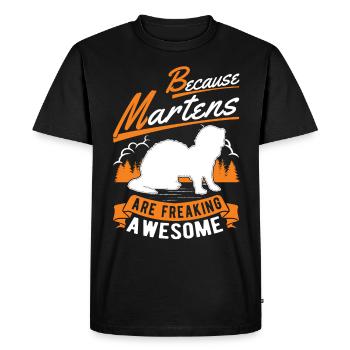 Parce que les Martens sont vraiment géniales Marder - T-shirt Premium bio Homme - noir - Devant - Nico (187cm)
