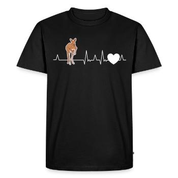 Kangaroo Heartbeat Australie - T-shirt Premium bio Homme - noir - Devant - Nico (187cm)
