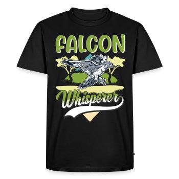 Faucon chuchoteur Fauconnier Fauconnier crécerelle - T-shirt Premium bio Homme - noir - Devant - Nico (187cm)