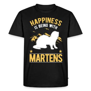 Marten Chance Vison Blaireau Tre des pins - T-shirt Premium bio Homme - noir - Devant - Nico (187cm)