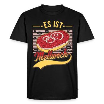 C’est Mettwoch Mettbrötchen Mett Hackepeter - T-shirt Premium bio Homme - noir - Devant - Nico (187cm)