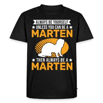 Soyez toujours vous-même Marten Martre des pins martre - T-shirt Premium bio Homme - noir - Devant - Nico (187cm)