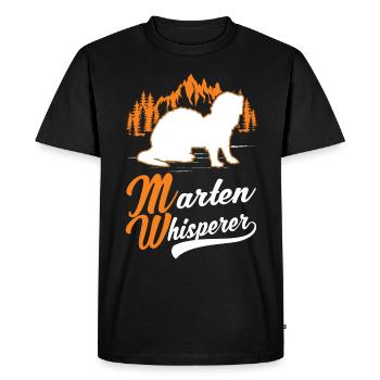 Marten Whisperer Pine Marten - Men's Premium Organic T-Shirt - black - Front - Nico (187cm)