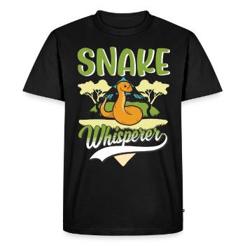 Serpents Chuchoteur Amoureux des Serpents - T-shirt Premium bio Homme - noir - Devant - Nico (187cm)
