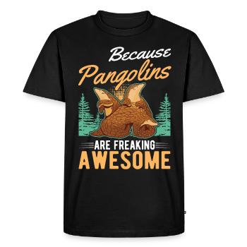 Pangolin Cadeau Pangolin - T-shirt Premium bio Homme - noir - Devant - Nico (187cm)