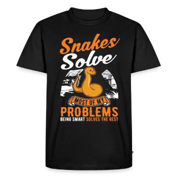 Propriétaire de serpent Serpent des blés Serpent - T-shirt Premium bio Homme - noir - Devant - Nico (187cm)