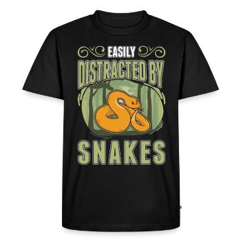 Propriétaire de serpent Serpent des blés Serpent - T-shirt Premium bio Homme - noir - Devant - Nico (187cm)