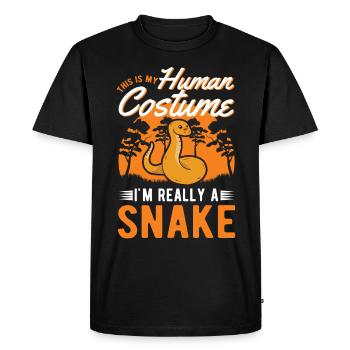 Snake Costume Corn Snake Halloween Snake - Men's Premium Organic T-Shirt - black - Front - Nico (187cm)