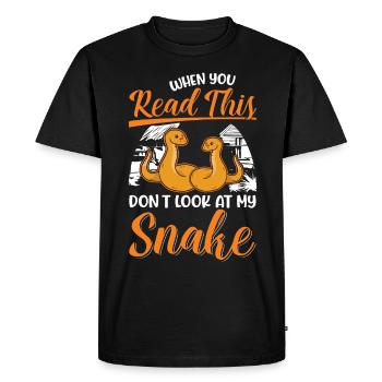 Propriétaire de serpent Serpent des blés Serpent - T-shirt Premium bio Homme - noir - Devant - Nico (187cm)