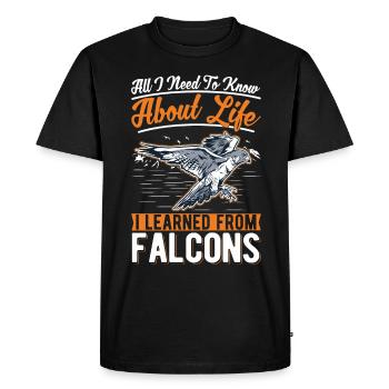 Falcon Owner Falconer Kestrel Falconry - Men's Premium Organic T-Shirt - black - Front - Nico (187cm)