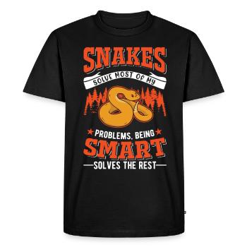 Propriétaire de serpent Serpent des blés Serpent - T-shirt Premium bio Homme - noir - Devant - Nico (187cm)
