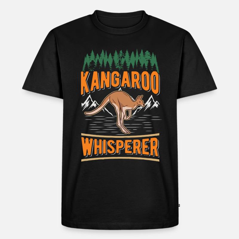 Känguru Flüsterer Australien Kangaroo - Männer Premium Bio T-Shirt - Schwarz