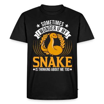 Propriétaire de serpent Serpent des blés Serpent - T-shirt Premium bio Homme - noir - Devant - Nico (187cm)