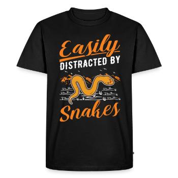 Propriétaire de serpent Serpent des blés Serpent - T-shirt Premium bio Homme - noir - Devant - Nico (187cm)