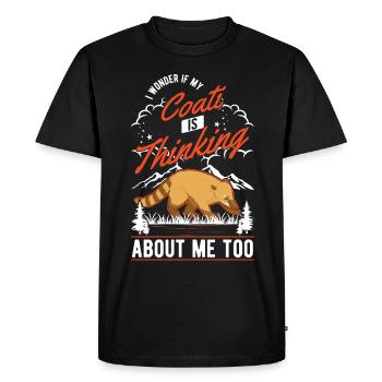 Coati Gift Coati Proboscis Bear - Men's Premium Organic T-Shirt - black - Front - Nico (187cm)