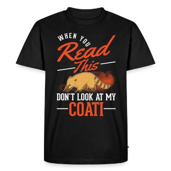 Coati Gift Proboscis Bear Coati - Men's Premium Organic T-Shirt - black - Front - Nico (187cm)