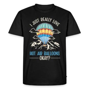 Montgolfière cadeau vol en montgolfière - T-shirt Premium bio Homme - noir - Devant - Nico (187cm)