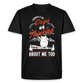 Degu Propriétaire Arbuste Rat Forêt Degu - T-shirt Premium bio Homme - noir - Devant - Nico (187cm)