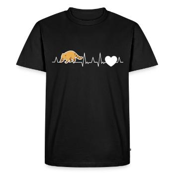 Coati Heartbeat Coati - T-shirt Premium bio Homme - noir - Devant - Nico (187cm)