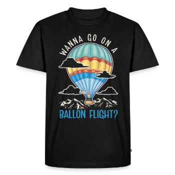 Envie de faire un vol en montgolfière ? Ballon - T-shirt Premium bio Homme - noir - Devant - Nico (187cm)