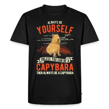 Soyez toujours vous-même Capybara Wasserschwein Capibara - T-shirt Premium bio Homme - noir - Devant - Nico (187cm)
