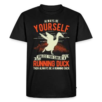 Indian Runner Duck cadeau Running Duck - T-shirt Premium bio Homme - noir - Devant - Nico (187cm)