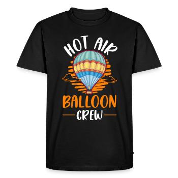 Équipage de montgolfière Vol en montgolfière - T-shirt Premium bio Homme - noir - Devant - Nico (187cm)