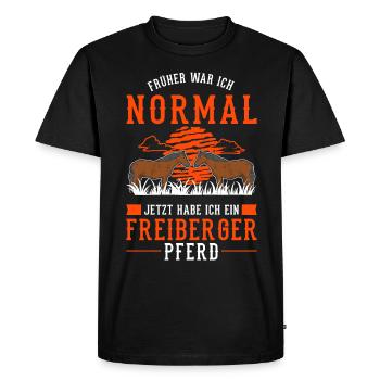 Freiberg Horse Rider - Men's Premium Organic T-Shirt - black - Front - Nico (187cm)
