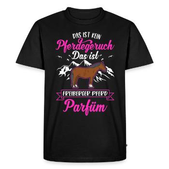 Freiberger Horse Perfume - Men's Premium Organic T-Shirt - black - Front - Nico (187cm)